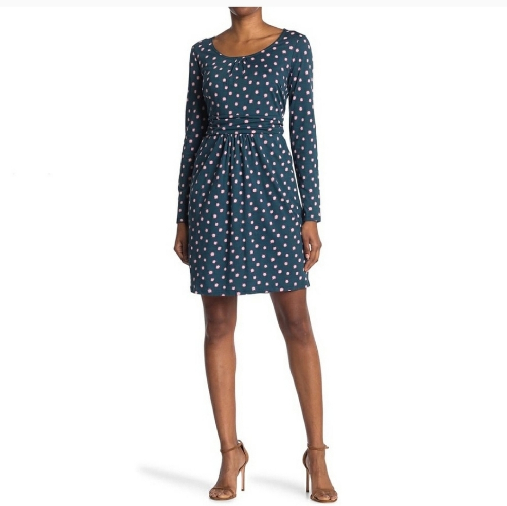 Mabel Jersey Dress in Seaweed Pow